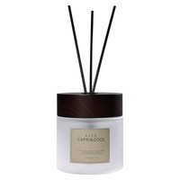 Diffuseur de parfum d'ambiance CAPRI&COOL en verre mat avec bouchon en bois pour chambre, salon, décoration et cadeau
