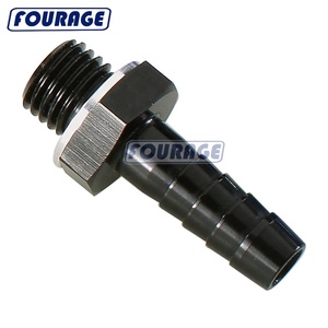 Piezas de coche, bomba de combustible de aceite de aluminio, accesorio de tubería de entrada, adaptador métrico a lengüeta de manguera, desnudo para bomba de combustible <span class=keywords><strong>Bosch</strong></span> con arandela - Product Image 1