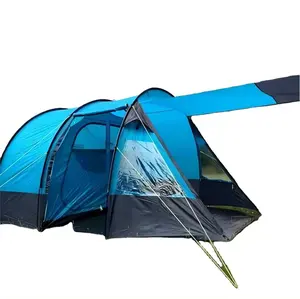 One/Two Bedroom 2 Living Rooms Family Portable Folding Waterproof Portable Outdoor Camping Tunnel Tent