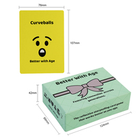 Ensemble de 54 cartes de conversation personnalisées en papier épais et durable avec boîte rigide en deux parties pour adultes, seniors et familles