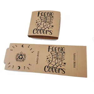 Étiquettes en papier pour chaussettes personnalisées, essuie-tout enveloppant le manchon d'étiquette Emballage de chaussettes en carton pour cartes en papier kraft