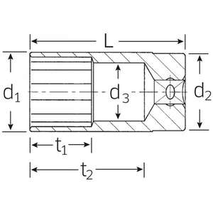 STAHLWILLE - 03240019 Douilles 1/2 ''de long (taille métrique)-EAN 4018754007172 HAND SOCKETS 1/2" - Product Image 2