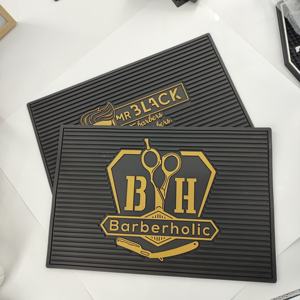 Customizable <b>Silicone</b> PVC Barber <b>Tool</b> Mat Rubber Salon Station Mat Non Slip Heat Resistant Clipper Pad Styling Workstation Mat - Product Image 2