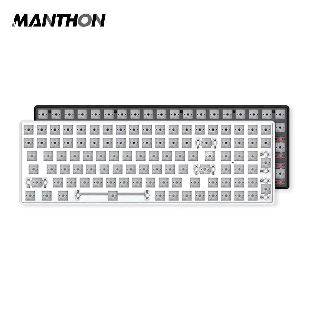 CIY Novice Key DIY Mechanische Hotswap-Tastatur 3-Modus RGB Hintergrund beleuchteter Metall-Mittel rahmen Benutzer definierte Dichtung struktur Tastatur-Kit