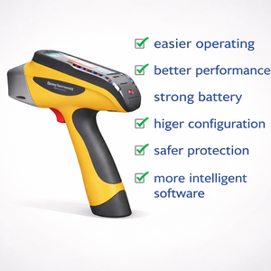 GPS 매핑 및 27,000mAh 배터리, 40개 이상의 원소 감지, 고속 SDD 감지기, 500K CPS 실험실 정확도, 현장용 휴대형 광석 분석기 XRF - Product Image 1