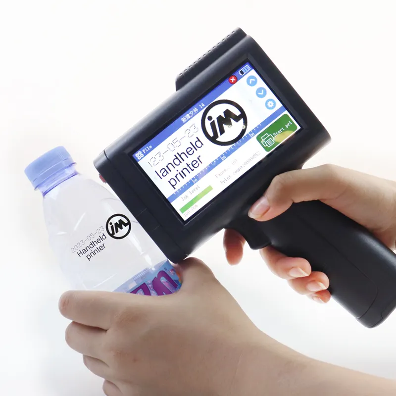 TIJ Portable Handheld Inkjet Printer Barcode QR Glass Bottle Expiry Batch Date Code Printing Machine
