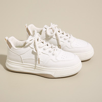 Nouvelles chaussures blanches à semelle épaisse édition coréenne 2024, respirantes, décontractées, de sport, pour étudiantes