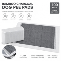 Tapis d'apprentissage jetables en charbon de bambou et PE pour chiens, anti-odeur, écologiques, imperméables et anti-fuites pour animaux de compagnie