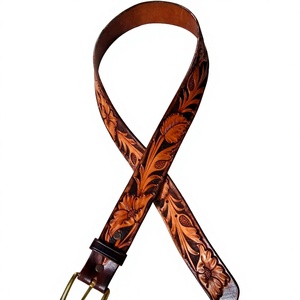 Cinturón de Cuero Vacuno Vintage con Hebilla de Pin y Diseño Cuadrado, Impermeable, 38 cm de Ancho, para Hombre - Product Image 6