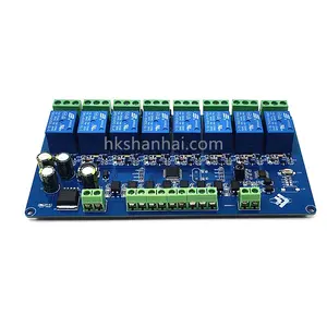 RS485/TTL UART 8CH input 8CH output Modbus RTU 8 channel relay module support standard Modbus RTU protocol