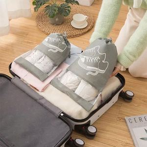 Portable Dustproof <b>Drawstring</b> Non-Woven Travel Storage Shoe <b>Bags</b> - Product Image 4
