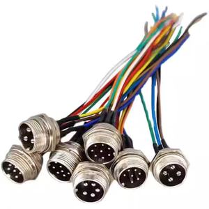 GX16 8pin PCB Panel Mount melalui lubang panjang Pin soket <span class=keywords><strong>2</strong></span>/<span class=keywords><strong>3</strong></span>/4/5/6/7/8/9/10/11/12pin berlapis perak M16 konektor melingkar - Product Image 5