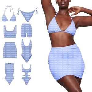 Conjuntos de Bikini de Lujo para Mujer, Trajes de Baño con Estampados de Leopardo y Cuadros, Fabricación Personalizada de Alta Calidad - Product Image 5