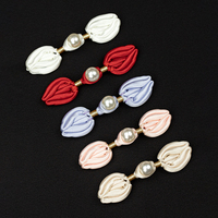Boutons chinois en perles Tang en forme de tulipe, faits à la main, pour Cheongsam, boutons grenouille chinois, vente en gros