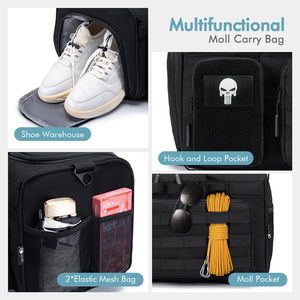 <span class=keywords><strong>Sac</strong></span> de <span class=keywords><strong>voyage</strong></span> tactique durable <span class=keywords><strong>40L</strong></span> avec compartiment à chaussures pour Gym Fitness Weekender Bag Training Workout - Product Image 6