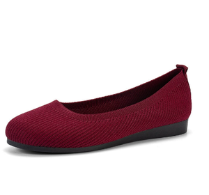 Zapatos planos de nuevo estilo para <span class=keywords><strong>mujer</strong></span>, zapatillas cómodas informales con tejido de mosca, cierre deslizante de <span class=keywords><strong>Color</strong></span> sólido transpirable para primavera y verano - Product Image 6