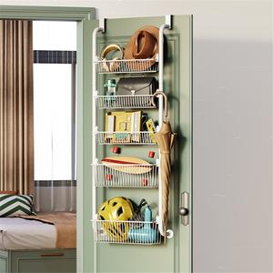 Gancho de pared sin perforaciones de aleación de zinc para sala de estar, cesta colgante, estante de almacenamiento para juguetes, ropa, papelería y paraguas - Product Image 2