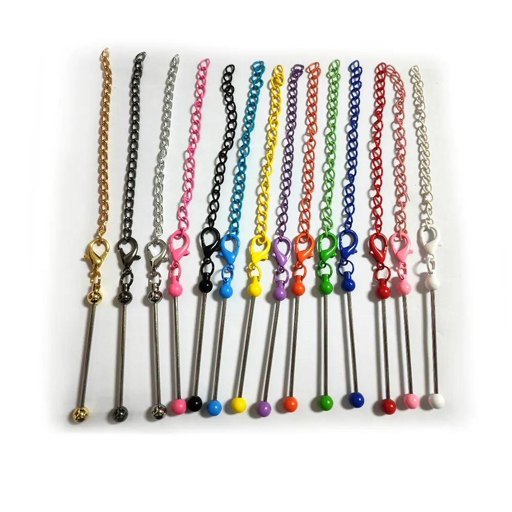 Nouvelle mode raccords tasse décor accessoire chaînes mignon coloré sans rouille perles barre gobelet breloques pour dame cadeau