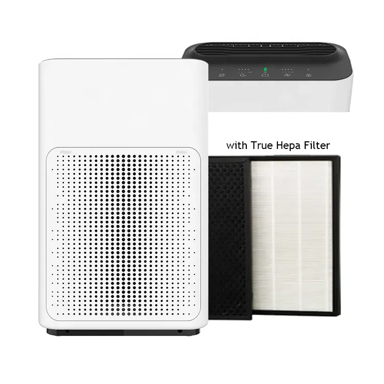 デスクトップ3層フィルター空気清浄機証明書付きTrueHepa家庭用空気清浄機