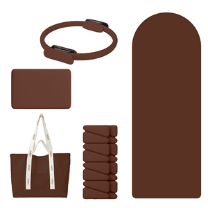 Conjunto de Accesorios de Pilates con Logotipo Personalizado, Calcetines de Pilates Marrones, Conjunto de Ropa de Pilates, Banda de Resistencia de Tela Ecológica para Ejercicio en Casa, Pilates Mágico - Product Image 1