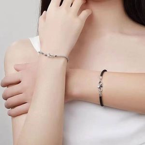 2 Pcs/set Men Women <b>Couple</b> <b>Bracelet</b> for Him & Her <b>Bracelets</b> 8-shaped Zircon Infinite Love Design <b>Couple</b> Creative Woven <b>Bracelet</b> - Product Image 6