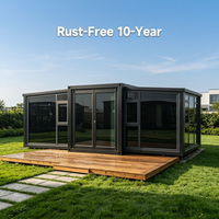 Casa Prefabricada de 10 pies con Acabado Brillante y Ventana Panorámica para Campamento de Lujo, Alquiler Vacacional Escandinavo