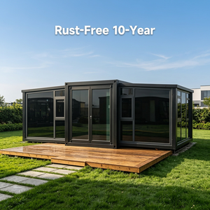 Maisonnette préfabriquée de 10 pieds à finition brillante avec fenêtre panoramique pour camping de <span class=keywords><strong>luxe</strong></span>, <span class=keywords><strong>location</strong></span> scandinave pour <span class=keywords><strong>vacances</strong></span> - Product Image 1