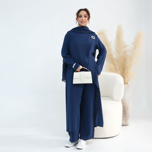 Nouvel Ensemble Abaya <span class=keywords><strong>Pantalon</strong></span> Turque 2 Pièces Modeste en Crêpe Doux pour <span class=keywords><strong>Femme</strong></span>, Vêtements Islamiques, Haut Long et <span class=keywords><strong>Pantalon</strong></span> Coordonné 2026 - Product Image 6