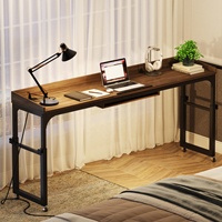 Tribesigns Table mobile avec 2 prises CA et 2 ports USB sur roues Lit Ordinateur portable de levage Queen Size sur des tables de lit