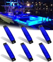 Feu de navigation LED pour bateau marin, ABS, vert, rouge, 12V-24V, couleurs jaune, blanc, bleu, feu latéral pour camion