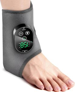 3 Tingkat Kecepatan Pijat yang Dapat Disesuaikan, Alat Pijat Kaki, Pelindung Pergelangan Kaki, Penutup Magnetik, Fungsi Penghangat, Bahan Neoprene/ABS - Product Image 1