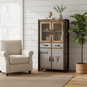 Modern Simple Design Extendable <b>Solid</b> <b>Wood</b> Large Capacity Farmhouse Entry <b>Bookcases</b> Living Room Kitchen Cabinets Wardrobes - Product Image 3