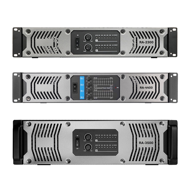 RA Series 2/4 Channel Professional Power Amplifier 2U/3U Rack Mount Amp for Stage Performance Studio PA System