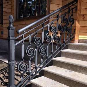 Elegante Balustraden & Handläufe für Treppen aus Aluminiumlegierung und Schmiedeeisen für Wendel-/Geschwungene Treppengeländer - Product Image 3