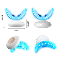 Kit de blanchiment dentaire personnalisé avec logo, lampe LED bleue à 16 ampoules, appareil de blanchiment dentaire LED avec étui de rangement