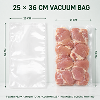 Sacs sous vide pour volailles 25x36cm, résistants à la perforation, pour cuisses de poulet désossées, chaîne du froid, épaisseur personnalisée, OEM