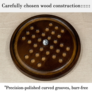 <span class=keywords><strong>Juego</strong></span> de <span class=keywords><strong>Solitario</strong></span> de Madera con 33 Bolas de Mármol Natural, Tablero Grande de Primera Calidad, Rompecabezas, Decoración para <span class=keywords><strong>el</strong></span> Hogar, Regalo Educativo - Product Image 3