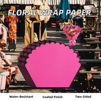 Papier synthétique imperméable double face pour emballer des bouquets de fleurs, en forme de pétale, décoration florale pour mariage, anniversaire, remise de diplôme, PVC