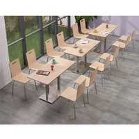 Chaises et tables de restaurant modernes en bois massif pour 2 personnes, pour cafés et centres commerciaux, Express Furnitures