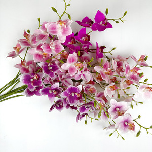 Fausses fleurs artificielles Phalaenopsis Ornements d'intérieur à la maison Mariage Décoration de Pâques Arrangement de fleurs <span class=keywords><strong>en</strong></span> <span class=keywords><strong>pot</strong></span> <span class=keywords><strong>en</strong></span> plastique - Product Image 3