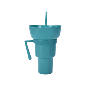 Wholesale Hot Selling High Quality Food Grade <b>Plastic</b> 900ml Custom Colorful 2 in 1 Snack and <b>Drink</b> Cup - Product Image 2