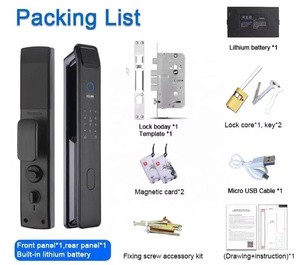 Tuya Wifi App thông minh khóa cửa cao an ninh hoàn toàn tự động sinh trắc học vân tay truy cập làm bằng hợp kim nhôm cho cửa gỗ - Product Image 6