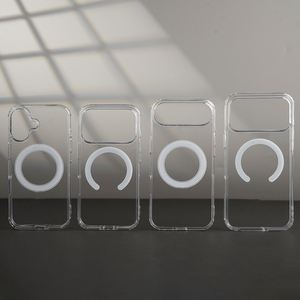 Coque transparente antichoc en acrylique pour iPhone 11 12 13 14 15 16 17 Pro Max et <span class=keywords><strong>Android</strong></span> – Étui magnétique transparent pour téléphone portable – Vente en gros - Product Image 2
