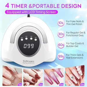 DianaBeauty 90LEDS LED UV Nail <b>Lamp</b> Dryer For Nails 380W Gel Polish Drying <b>Lamp</b> <b>With</b> 4 <b>Timer</b> Setting Auto Sensor Manicure <b>Lamp</b> - Product Image 2