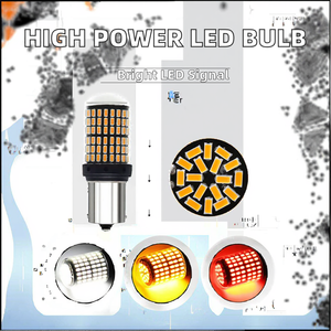 หลอดไฟ LED กำลังสูงสำหรับไฟเลี้ยวรถยนต์ T20 7440 W21W 3014 4014 144 SMD 7443 1156 BA15S 1157 BAY15D 12V-24V HOLY - Product Image 2
