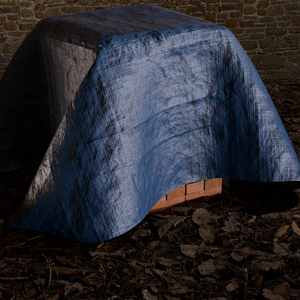 Two-Sided Tarpaulin Blue-Orange Laminated PE LDPE HDPE for Vietnam Industry Waterproof Household Construction Woven Plain Design - Product Image 1