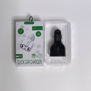 Chargeur multifonctionnel 53w 4Ports QC 3.0 <span class=keywords><strong>20w</strong></span> <span class=keywords><strong>18w</strong></span> 15w 2Usb & 2type-c charge super rapide Chargeur de voiture Adaptateur - Product Image 6