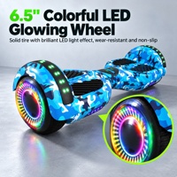 Hoverboard, scooter auto-équilibrant avec haut-parleur Bluetooth et roues LED, 12 km/h