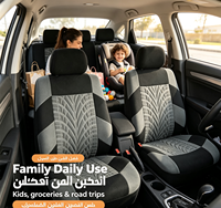 Coprisedili Auto Completi FH Group OLIVER Grigio in Tessuto Premium Poliestere Compatibili Airbag Anteriori/Posteriori Divisibili Lavabili per SUV