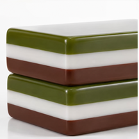 Jeu de Mahjong Américain Vert Forêt de Luxe 160 Tuiles - Acrylique 4 Couches avec Motif Grain de Bois pour Vente en Gros B2B